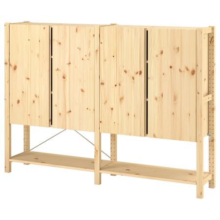 2 секции, полки, шкаф, 174x30x124 см, сосна IKEA IVAR ИВАР 493.909.79