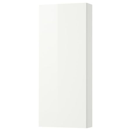 Навесной шкаф с 1 дверцей, глянцевый белый 40x14x96 см IKEA GODMORGON ГОДМОРГОН 903.803.07