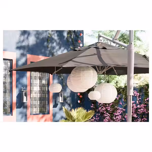 SOLVINDEN Подвесная светодиодная лампа - для сада/шаровидный белый 45 см - схема-чертеж с размерами