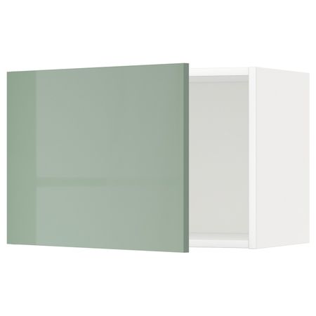 Шкаф навесной, белый, Калларп светло-зеленый, 60x40 см IKEA МЕТОД 692.455.09