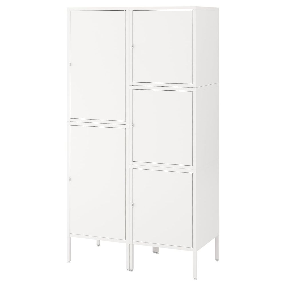 Комбинация для хранения с дверцами, белый 90x47x167 см IKEA HÄLLAN ХЭЛЛАН 592.495.22 - фото 1