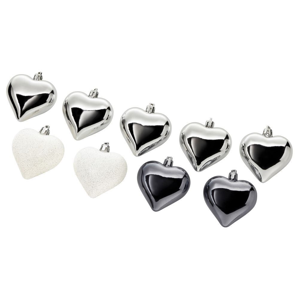 Украшение подвесное ВИНТЕР 2017, сердце, белый серебристый - фото 1