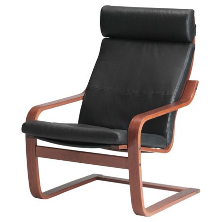 Кресло ПОЭНГ, классический коричневый, Смидиг черный