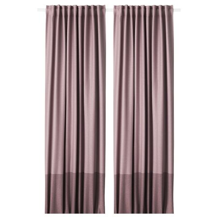 Затемняющие гардины, 2 шт., сиреневый 145x300 см IKEA MARJUN МАРЬЮН 604.234.12