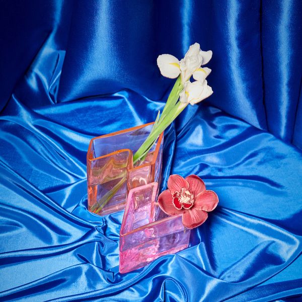 Набор ваз, 2 штуки, розовый IKEA KARISMATISK КАРИСМАТИСК 004.990.37 - схема-чертеж с размерами