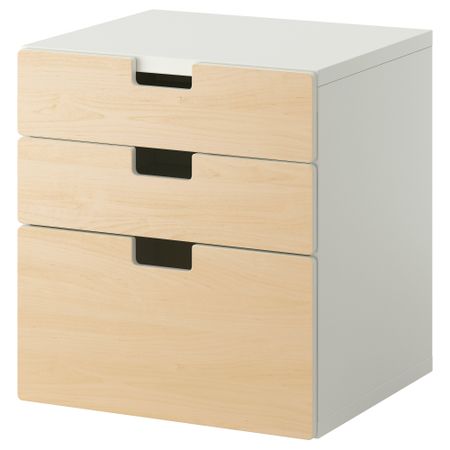 Комод с 3 ящиками СТУВА, береза (60x64 см)