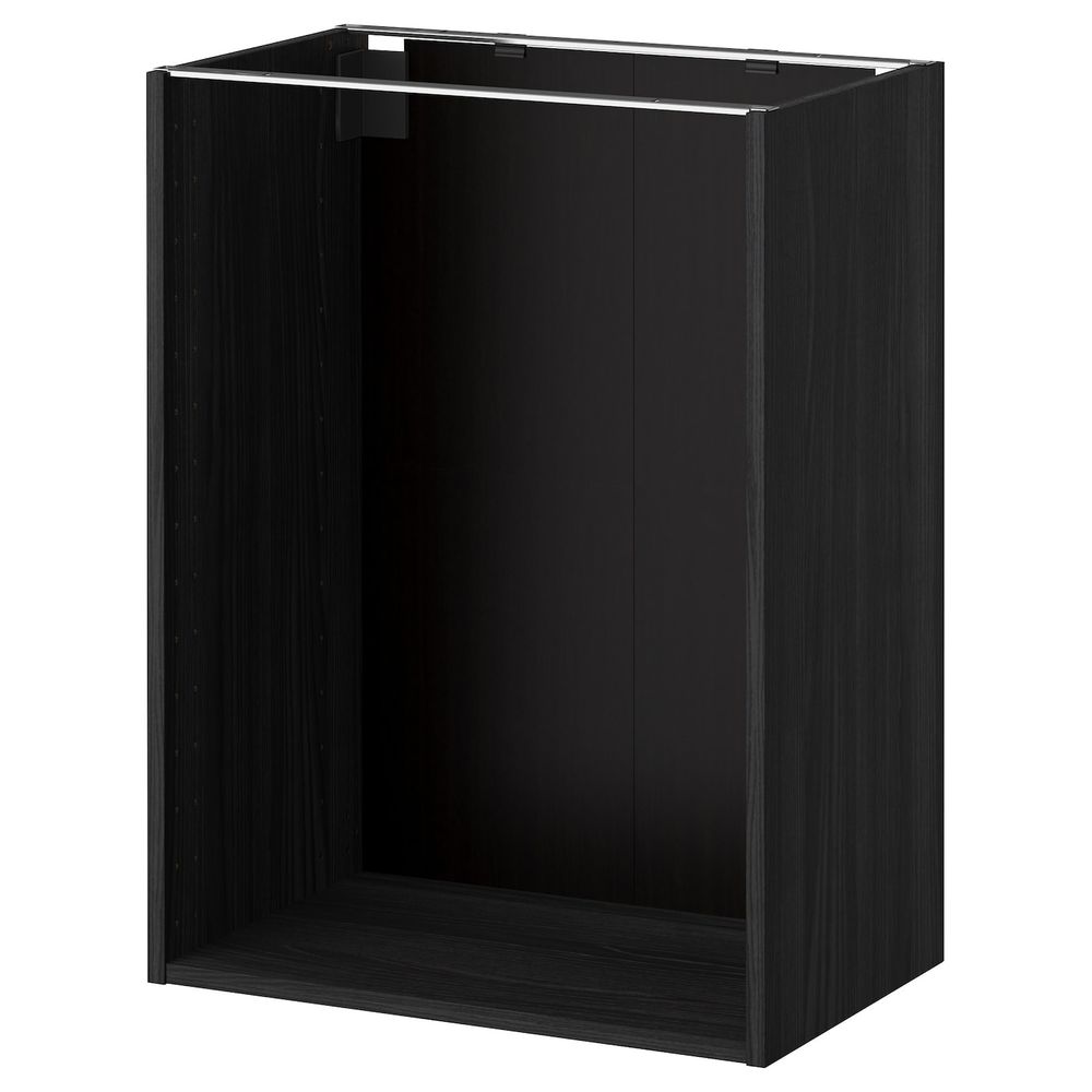 Каркас напольного шкафа, под дерево черный 60x37x80 см IKEA МЕТОД 203.679.79 - схема-чертеж с размерами