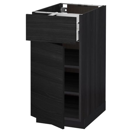 Напольный шкаф с ящиком/дверью, черный, Тингсрид черный 40x60 см IKEA МЕТОД / МАКСИМЕРА 692.356.47