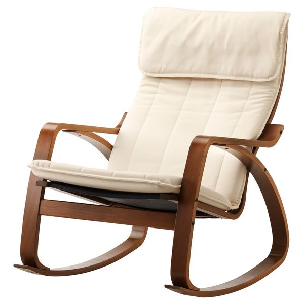 Кресло-качалка ПОЭНГ, классический коричневый, Ранста неокрашенный - фото 1