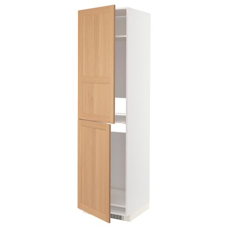 Высокий шкаф для холодильник, морозильник, 60x60x220 см, белый IKEA METOD МЕТОД 294.389.01