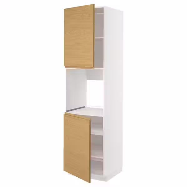 METOD Высок шкаф д/духовки/2дверцы/полки - фото 1