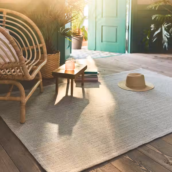 TIPHEDE Ковер, безворсовый - неокрашенный/чёрный 120x180 см - фото 3