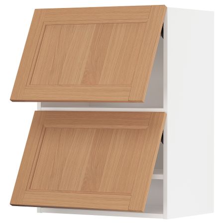 Навесной шкаф, 2 дверцы, горизонтальный, 60x80 см, белый IKEA METOD МЕТОД 294.381.14