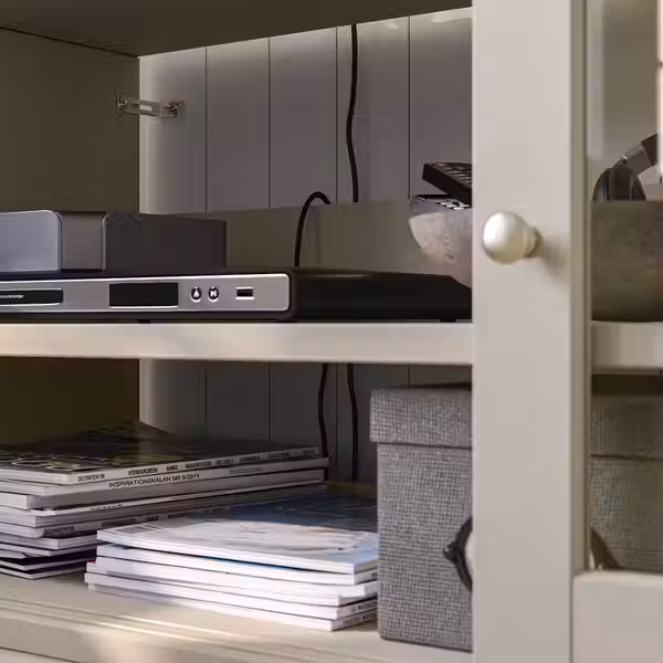 HAVSTA Тумба под ТВ, с цоколем - серо-бежевый 160x47x62 см - фото 3