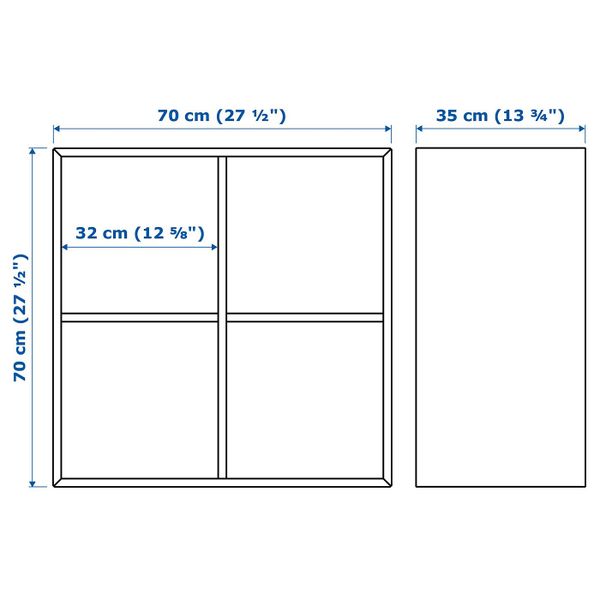 Шкаф с 4 отделениями, серо-бирюзовый 70x35x70 см IKEA EKET ЭКЕТ 704.819.96 - фото 3
