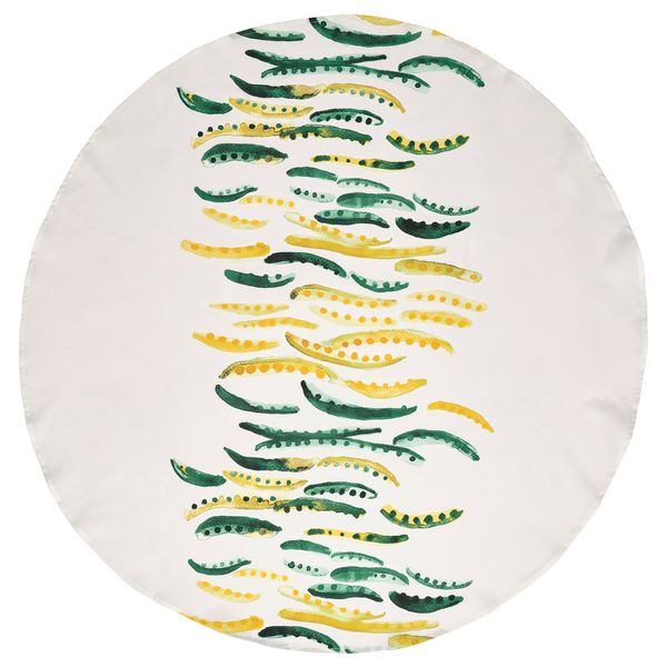 Скатерть, с рисунком желтый, зеленый, белый круглой формы, 150 см IKEA NÄBBFISK 505.710.78 - схема-чертеж с размерами