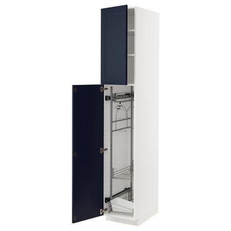 Высокий шкаф с отделением для аксессуаров для уборки IKEA METOD МЕТОД 494.698.97
