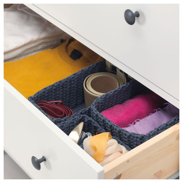 Набор корзин, 4 штуки НОРДРЭНА, серый - схема-чертеж с размерами