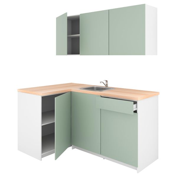 Кухня, серо-зеленый 120x180x220 см IKEA KNOXHULT КНОКСХУЛЬТ 694.091.81 - фото 1