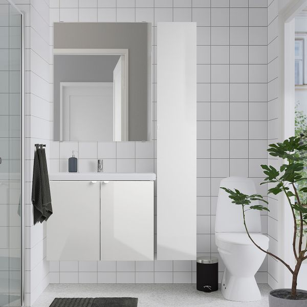 IKEA в интерьере ванной - схема-чертеж с размерами