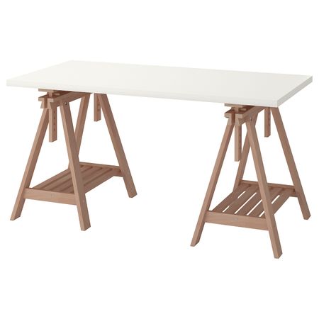 Стол, белый/бук 150x75 см IKEA LINNMON ЛИННМОН / FINNVARD ФИНВАРД 892.795.79