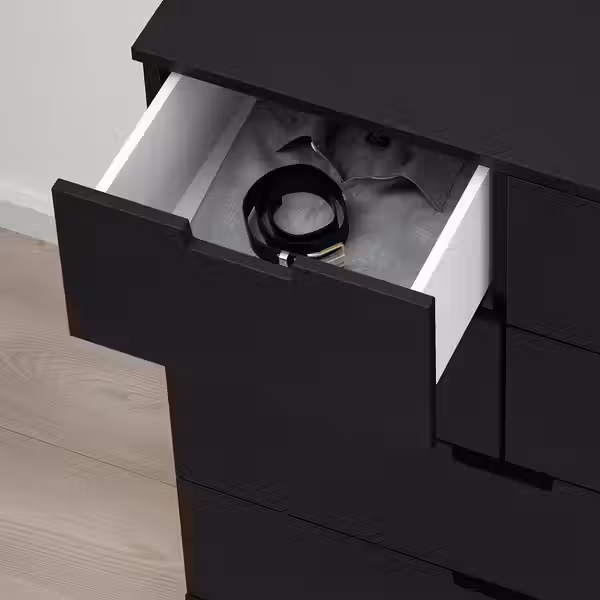 NORDLI Комод с 8 ящиками - антрацит 120x99 см - фото 3