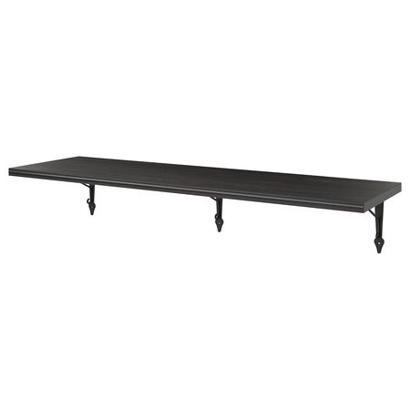 BERGSHULT / KROKSHULT Полка навесная - коричнево-чёрный/антрацит 120x30 см