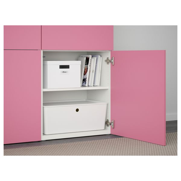 Комбинация для хранения с дверцами БЕСТО, Лаппвикен розовый (120x40x192 см) - схема-чертеж с размерами