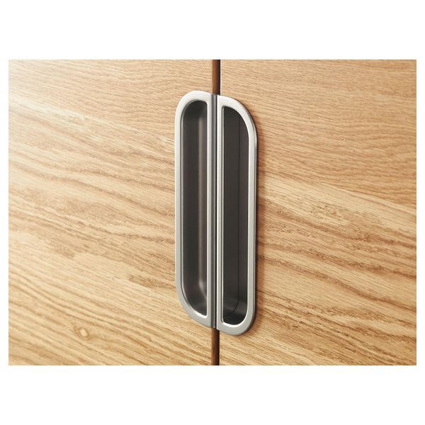 Шкаф с дверями ГАЛАНТ, дубовый шпон (80x120 см) - фото 4