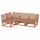 NÄMMARÖ Модульный угловой диван, 3-местный - для сада светло-коричневая морилка