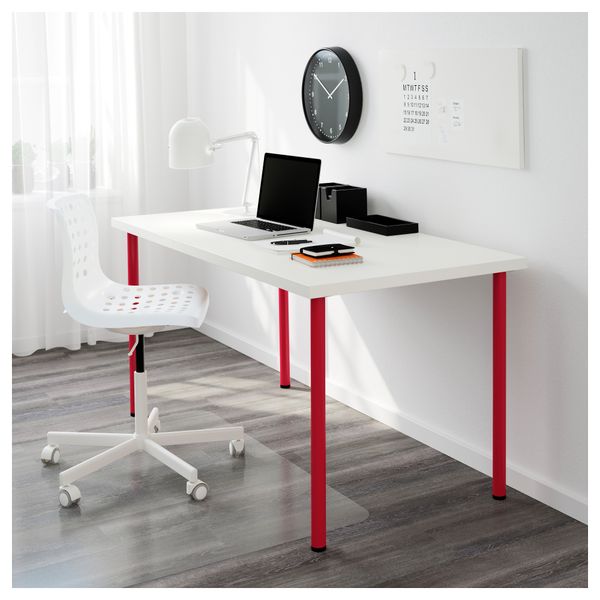 Стол ЛИННМОН / АДИЛЬС, белый, розовый (150x75 см) - схема-чертеж с размерами