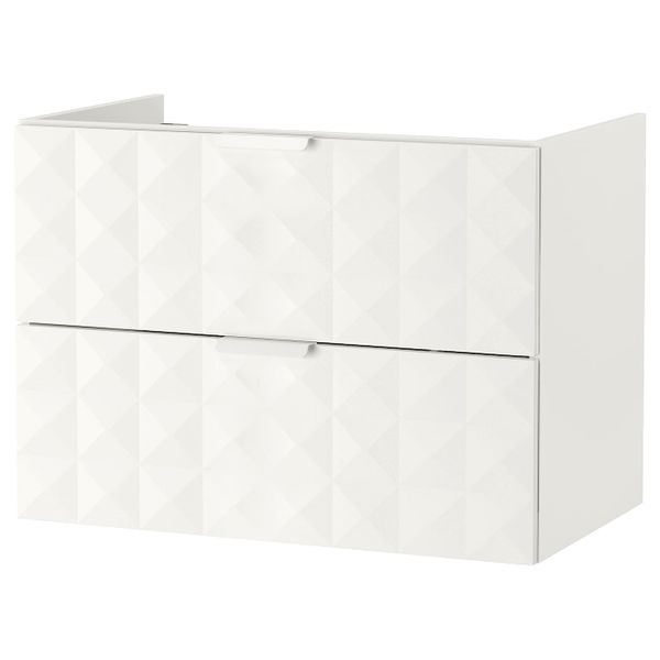 Шкаф для раковины с 2 ящ, Решён белый 80x47x58 см IKEA ГОДМОРГОН 503.909.83 - схема-чертеж с размерами