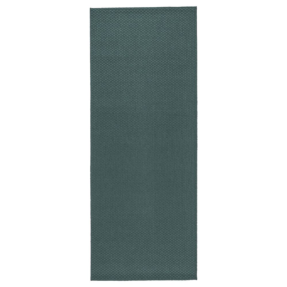 Ковер безворсовый, для/дома/улицы, серый/бирюзовый 80x200 см IKEA MORUM МОРУМ 004.925.02 - фото 1