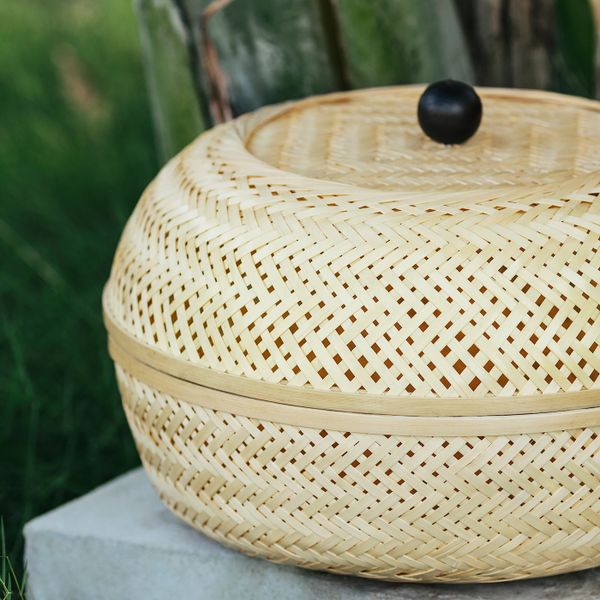 Корзина, бамбук 32 см IKEA ТИЛЛЕВИПС 804.395.20 - схема-чертеж с размерами