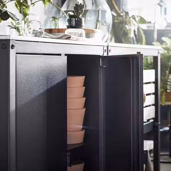 GRILLSKÄR Кухонный островок с полками - нержавеющ сталь 86x61 см - фото 3