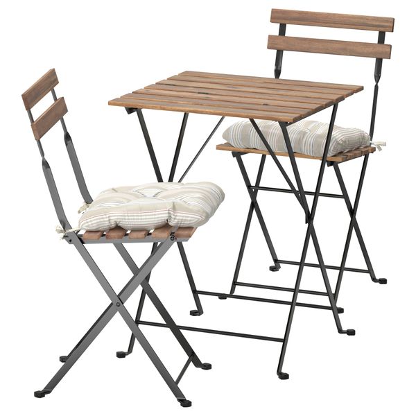 Стол + 2 стула, для сада ТЭРНО, серо-коричневый, Сэро бежевый - фото 1