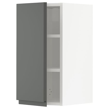 Шкаф навесной с полкой, белый/Воксторп темно-серый 30x60 см IKEA METOD МЕТОД 893.101.41