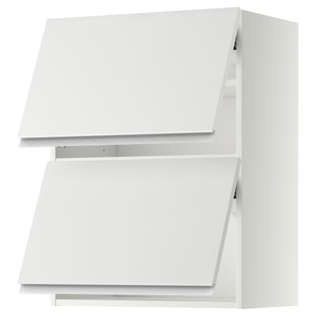 Навесной шкаф, 2 дверцы, горизонтальный МЕТОД, белый, Нодста белый