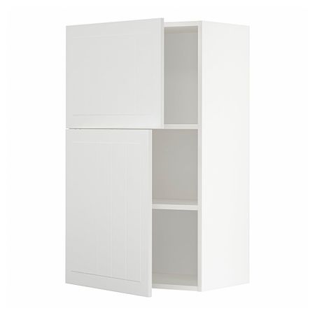 Навесной шкаф с полками/2дверцы, белый/Стенсунд белый 60x100 см IKEA METOD МЕТОД 494.097.71