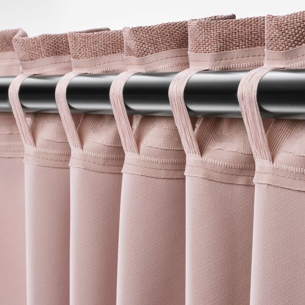 Затемняющие гардины, 2 шт., розовый, 145x300 см IKEA ANNAKAJSA АННАКАЙСА 804.629.97 - схема-чертеж с размерами