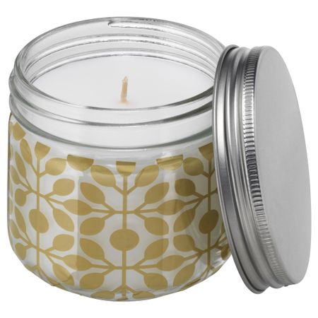 Ароматическая свеча в стакане ФЁРЛИКА, золотой, Каталонский крем (8 см)