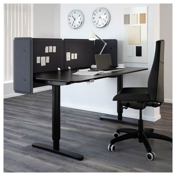 Стол-трансформер для приемной БЕКАНТ, черно-коричневый, черный (160x80 55 см) - фото 2