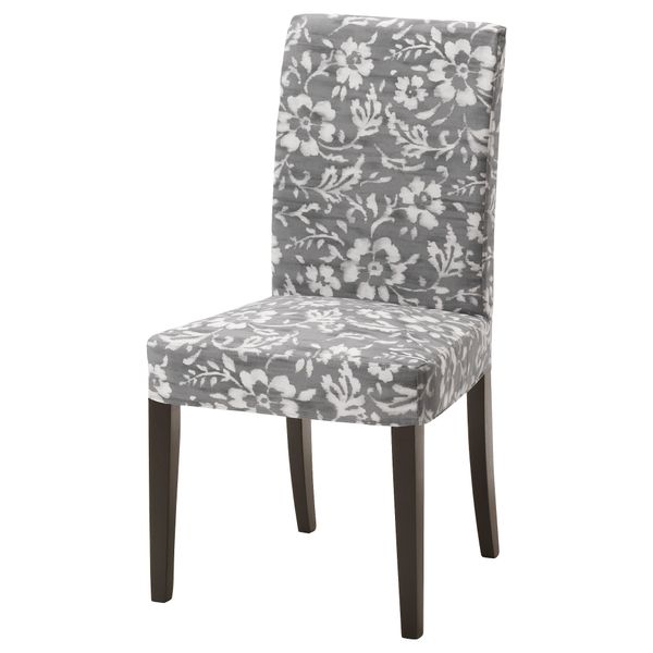 Стул ХЕНРИКСДАЛЬ, коричнево-чёрный, Ховстен серый/белый - фото 1