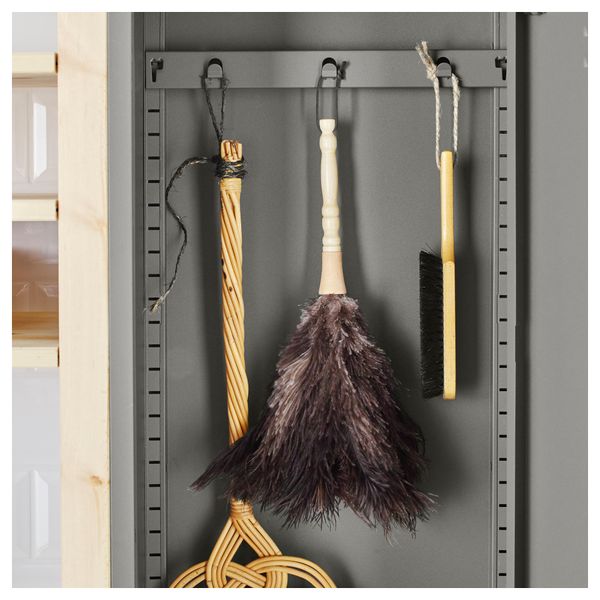 2 секции, полки/шкаф ИВАР, сосна, серый (134x30x226 см) - фото 4