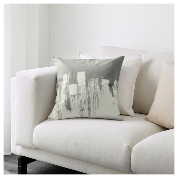 Чехол на подушку СЛОЙГРАН, серый/бежевый (50x50 см) - схема-чертеж с размерами