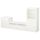 Шкаф для ТВ, комбинированный, стекляные дверцы, 240x40x128 см, Lappviken, Sindvik белый прозрачное стекло IKEA BESTÅ БЕСТО