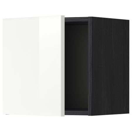 Шкаф навесной МЕТОД, черный, Рингульт белый