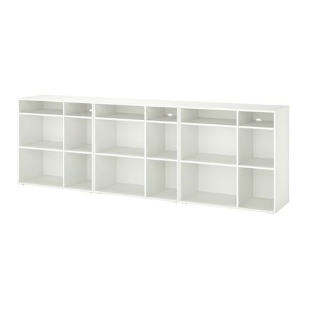 VIHALS Комбинация стеллажей - белый 286x37x90 см
