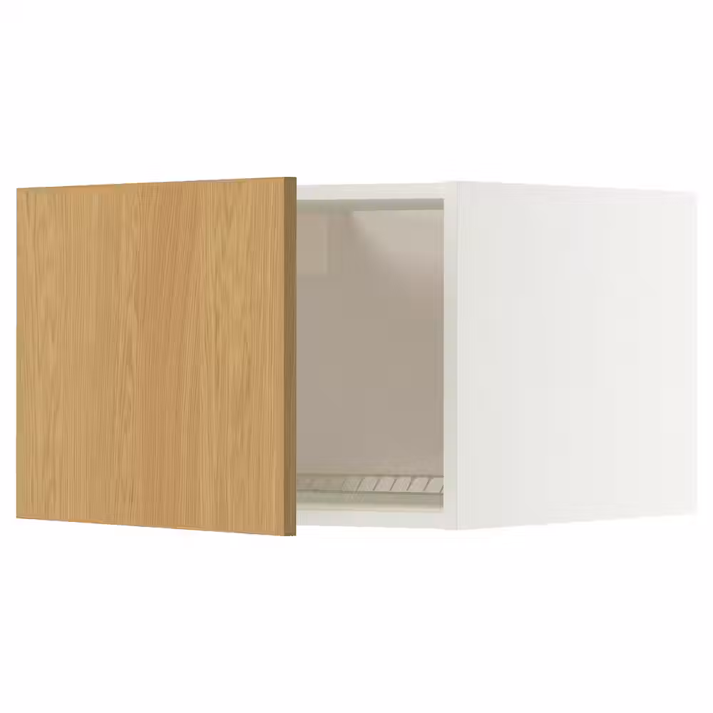 METOD Верхний шкаф д/холодильн/морозильн - белый/Sinarp дубовый шпон 60x40 см - фото 1