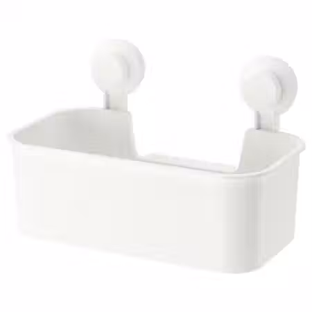 TISKEN Корзина/полка на присосках - белый